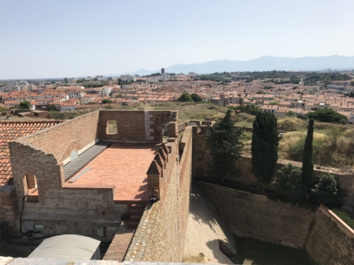 View of the Palais wall and moat - click to enlarge